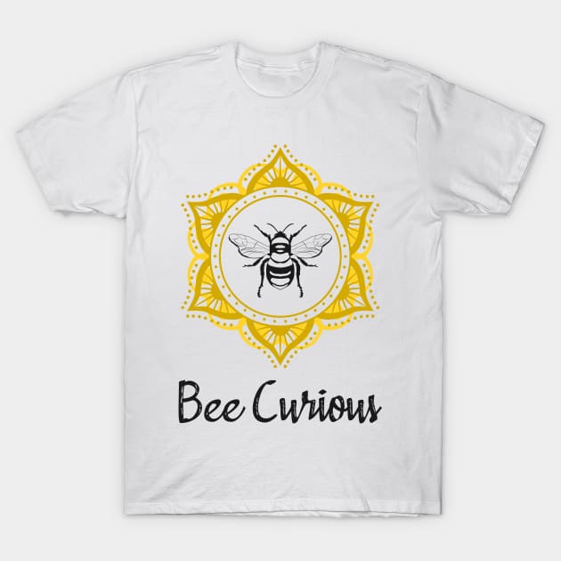 Bee Curious Mandala T-Shirt by RongWay